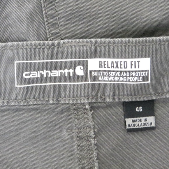 Carhartt Shorts Rugged Flex Relaxed Fit Canvas Work Short Gray SZ 46 - Picture 7 of 9